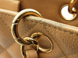 Chanel Tan Quilted Caviar Leather Shopping Tote Shoulder Bag Do0626crxde