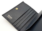 Prada Small Wallet In Navy Blue Saffiano Leather Fw0626wrzdu