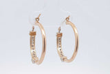 0.16cttw Diamond Hoop Earrings In 10k Yellow Gold 2.3 Grams Eb0926loxsa