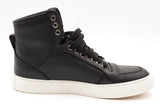 Versace Black Leather High Top Sneakers Size 39 Eb0725oxzde