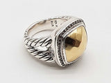 David Yurman Albion 0.925 Sterling Silver 15.0g Ring Size 7.25 Do0526oxzde