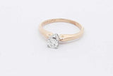 0.2ctw Diamond Solitaire Ring In 14k Yellow Gold 2.1 Grams Size 5 Eb0226lrxsa