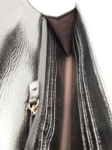 Jimmy Choo Metallic Silver Glitter Reese Clutch Eb0726crde