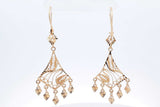 14k Yellow Gold Filigree Dangle Earrings 4.3 Grams Eb1124lcrsa