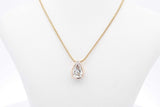0.75ctw Pear Shaped Diamond Necklace 14k Yellow Gold 3.6g 18 Inch Eb1225crxsa