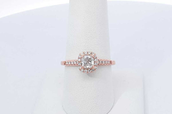 0.55ctw Center Diamond Ring In 14k Rose Gold 3.4 Grams Size 8 Eb1125lwrxdu
