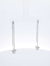 14k White Gold Airplane Threader Earrings 1.1 Grams Fw0626rzdu