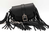 Yves Saint Laurent Mini Fringed Black Leather Crossbody Eb1025orzdu