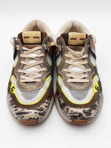 Gucci Ultrapace Rock Tejus Printed Sneakers Size 6 Eb0726lxzdu