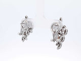 0.88 Cttw Diamond & 18k White Gold Cluster Earrings 8.6 Grams Fw0925llxzdu