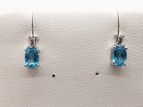 Blue Topaz 10k White Gold 1.0g Stud Earrings Do0526rxde