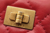Chanel Quilted Red Leather Zip Coin Chain Pouch Eb1125wxzde