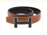 Hermès Reversible 30mm Leather Belt Strap & Constance H Buckle Sz 85 Fw0126szxdu