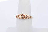 14k Yellow Gold Nugget Ring With Diamond 2.5 Grams Size 6.75 Eb0526lcrde
