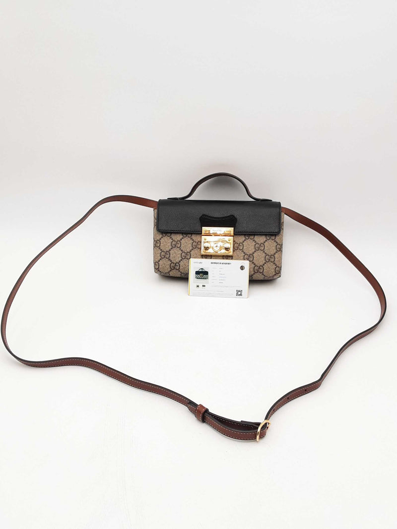 Gucci Gg Supreme Monogram Padlock Top Handle Bag Eb0824rorsa