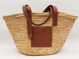 Loewe Palm Leaf And Calfskin Basket Bag Sd1026wxzde