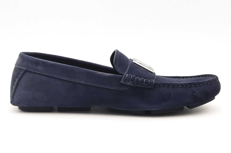 Dolce & Gabbana Navy Blue Suede Driver Loafers Size 11 Eb1124crsa