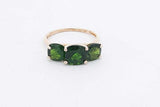 Green Gemstone Ring In 10k Yellow Gold 2.2 Grams Size 7 Eb0726lxzsa
