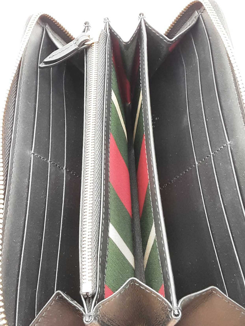 Gucci Gg Emblem Zip Around Wallet Eb1225orxdu