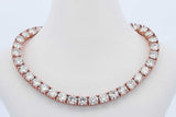 30.75cttw Lab Grown Diamond Tennis Necklace 10k Rose Gold 21.5 In Eb0926pxxzde