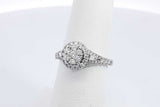 1.01cttw Diamond 10k White Gold Ring 3.2 Grams Size 5.5 Eb0626wxzdu
