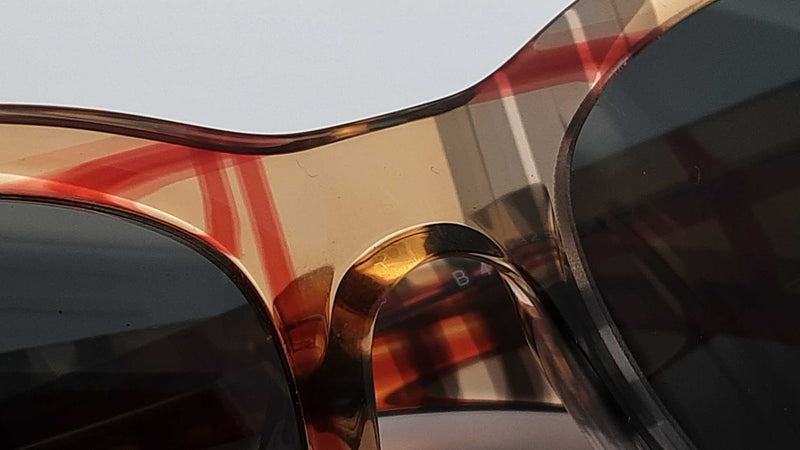 Burberry Transparent Vintage Check Round Frame Sunglasses Fw0925cxdu