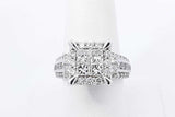 2.2ctw Diamond Ring In 14k White Gold 8.5 Grams Size 8 Eb1125sxzdu