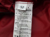 Dolce & Gabbana Red Quilted Puffy Hooded Vest Size Italian 52 Do0925lorde