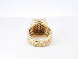 David Yurman Diamond & 18k Yellow Gold Wheaton Ring 16.2 Grams Size 5.75 Fw0726lorxdu