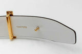 Tom Ford Leather Belt With Gold Tone Buckle Eb0824lxzdu