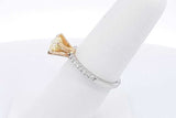 0.96ctw Diamond Ring In 18k White & Yellow Gold 3 Grams Size 6.5 Eb0225loxzsa