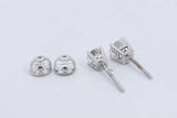 0.95cttw Diamond Stud Screwback Earrings In 14k White Gold 1.5 Grams Eb0326erxdu