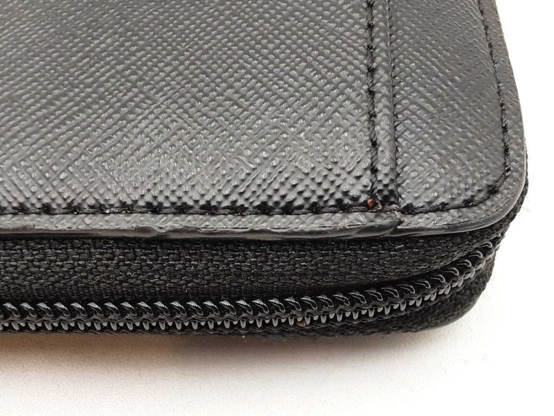 Kate Spade Greta Court Glitter Neda Wallet In Black Crosshatched Pvc Fw1025wxdu