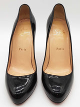 Christian Louboutin Black Patent Leather Heels Size Eu 38 Do0826lrxde