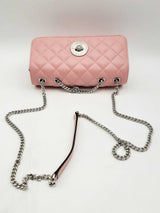 Versace Quilted Pink Leather Medusa Shoulder Bag Eb0824wxzsa