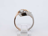 0.85 Cttw Diamond & 14k Two-tone Gold Wave Ring 5.9 Grams Size 7 Fw1025prxdu