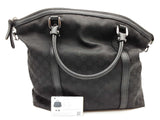 Gucci 339551 Gg Black Canvas Dome Satchel Shoulder Bag Do1225rxde