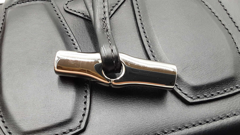 Longchamp Roseau Convertible Black Leather Crossbody Tote Fw0825lrxdu