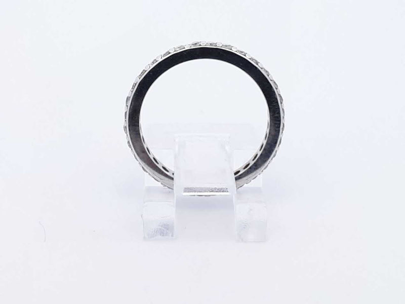 0.64 Cttw Diamond & 14k White Gold Eternity Ring Size 4.75 1.8 Grams Fw0425lordu