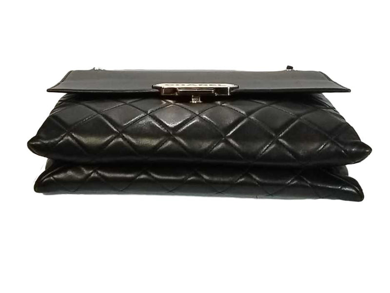 Chanel Medium Retro Label Black Lambskin Ghw Black Handbag Jg1025licrmia