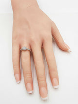 Illusion-set Diamond & 10k White Gold Cathedral-style Engagement Ring 2 Grams Size 7 Fw0726lzxdu