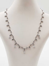 0.84 Cttw Diamond & 14k Gold Crystal Teardrop Necklace 21.6g 17.5in Fw0326lrzxdy