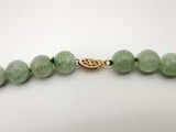 14k Yellow Gold Green Dyed Jade Beads 99.7g Necklace 30 In Do1224wxzxde