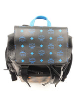 Mcm Brandenburg Visetos Logo Embossed Black Leather Backpack Fw0525wrxdu