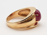 Synthetic Star Ruby 14k Yellow Gold 10.1g Ring Size 10.25 Do0525pxzde
