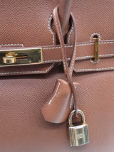 Hermes Birkin 30 Gold Brown Epsom Gold Hardware Handbag Do0725lwrxzde