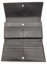 Mcm Black Embossed Logo Leather Continental Trifold Wallet Do0825crde