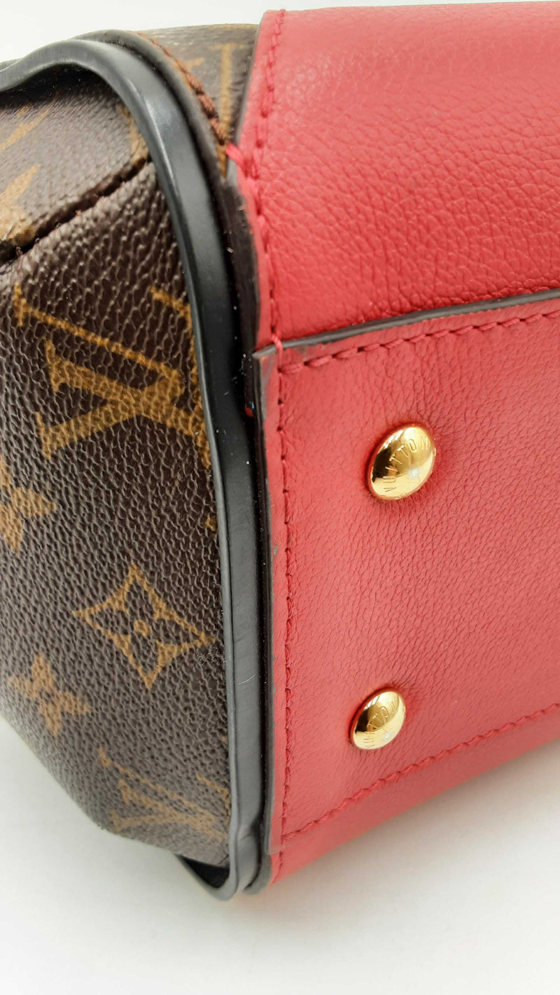 Louis Vuitton Kimono Tote Bag In Monogram Canvas & Cerise Leather Fw0625rzxdu