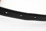 Chanel Black Leather Belt With Silver Tone Interlocking Cc Buckle Eb1025wrxdu