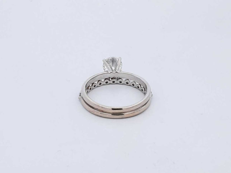 1.01 Cttw Diamond & 10k White Gold Engagement Set 3.5 Grams Size 6.5 Fw0824erxdu